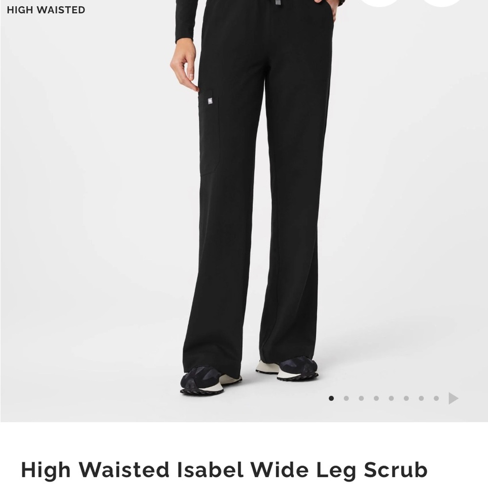 NWT Figs High Waisted Isabel Wide Leg Scrub Pants Medium Regular